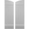 Ekena Millwork Americraft 5-Board (2 Batten) Wood Joined Board-n-Batten Shutters w/ Ellipt Top, ARW101BE518X77PRH ARW101BE518X77PRH - alternate 1